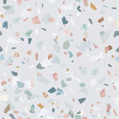 Naklejka premium Granite stone terrazzo floor texture. Abstract background, seamless pattern. Vector illustration.