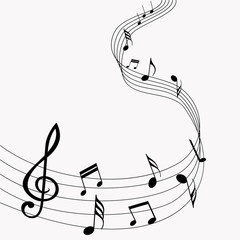 vector musical notes vector background