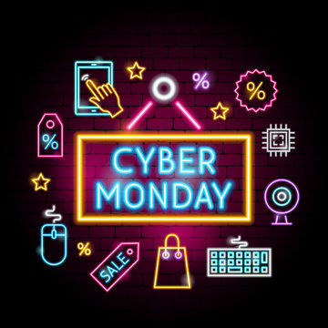 Cyber Monday Neon Concept
