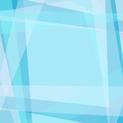 Soft blue geometric background. Transparent striped frame. Light copy space. Vector abstract template for poster, flyer, leaflet, invitation, presentation, postcard, page design. EPS10 illustration