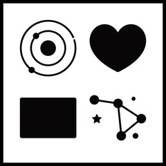 4 star icon. Vector illustration star set. orbit and constellation icons for star works