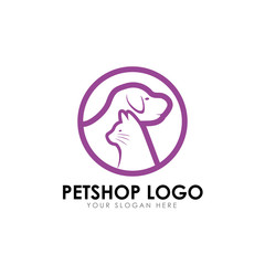pet shop logo design template. pet home logo design vector icon