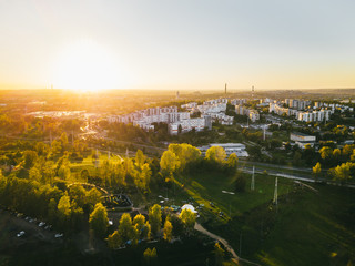 Sosnowiec Park Sielec z powietrza (zachód) © Wiktor