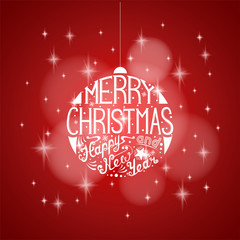 Merry Christmas lettering.