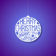 Merry Christmas lettering.