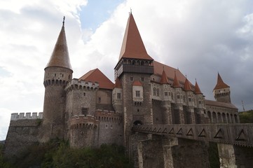 Fototapeta na wymiar Corvin Castle or Hunyadi Castle (Castelul Corvinilor sau Castelul Huniazilor), Hunedoara, Romania
