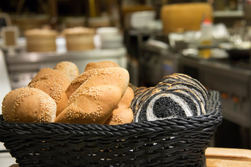 Assorted bread and breakfast