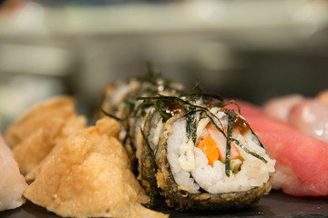 Japan sushi and roll set delicious
