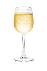 Glass of champagne isolated