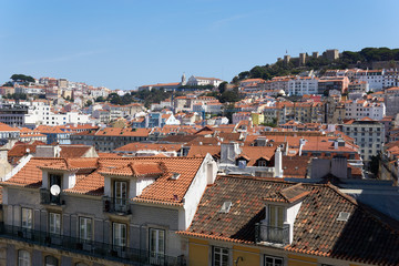 Fototapeta na wymiar Rooftop view of Lisbon