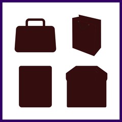 4 carry icon. Vector illustration carry set. sport bag and shop icons for carry works