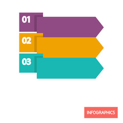 Infographic element color flat icon