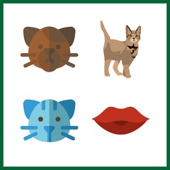 hug icon. kiss and cat vector icons in hug set. Use this illustration for hug works.