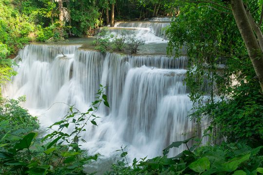 Waterfalls and jungle in tropical forest in Thailand © tmc_photo_create
