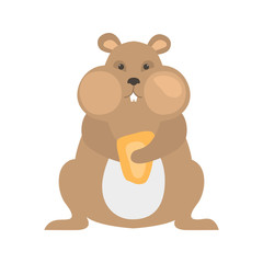 Hamster color vector icon. Flat design