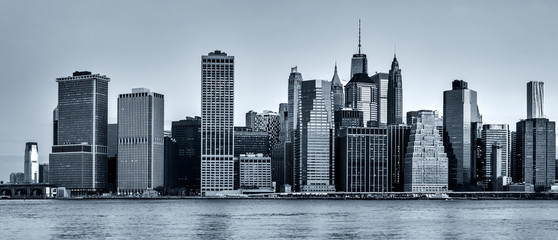 the morning panorama of Manhattan