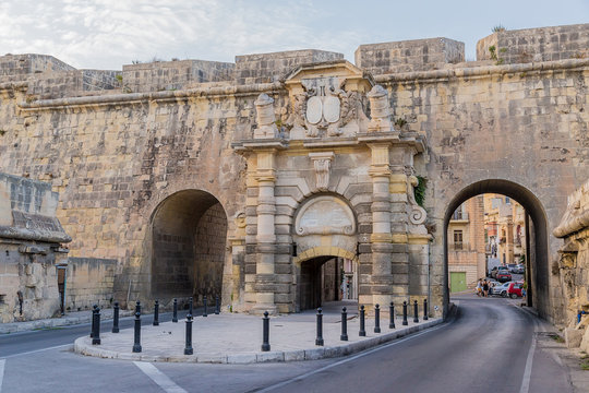 Bormla, Malta. The fortress gates of Saint Helena