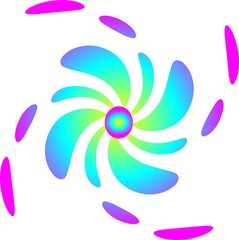 Fototapeta premium colorful spiral floral pattern