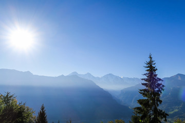 Amazing view at Harder Kulm above Interlaken in Switzerland