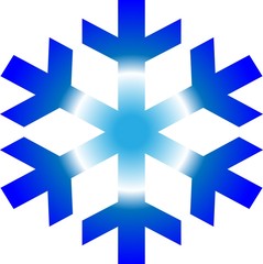 Obraz premium monochromatic blue colored snowflake