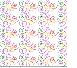 colorful spiral repeated pattern