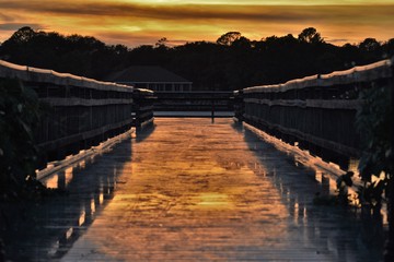 Obraz premium Millville Dock Sunset