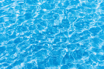 Fototapeta na wymiar Beautiful ripple wave of light blue water surface background