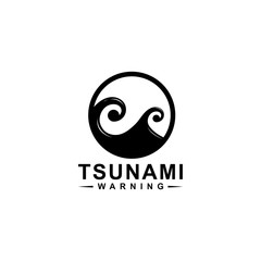 tsunami logo design, vector, icon, template