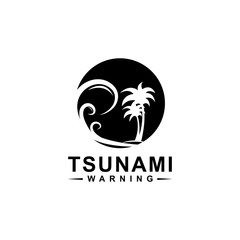 tsunami logo design, vector, icon, template
