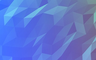 Abstract triangle geometrical blue background. Geometric origami style with gradient. 3D illustration