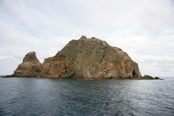 Dokdo island where is beside Ulleungdo island is one of the famous tourist site where is made by volcano. There are varous oddly formed rocks and strangely shaped stones, and clean air in the East sea
