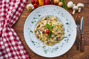Delicious Italian Pasta with Mushroom