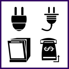 safety icons set. money, glow, young and eco graphic works