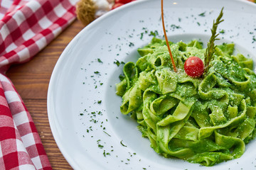Italian Pasta with Pesto Sauce