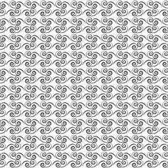 Wavy line seamless pattern. Fashion graphic background design. Modern stylish abstract texture. Monochrome template for prints, textiles, wrapping, wallpaper, website etc. Vector illustration.