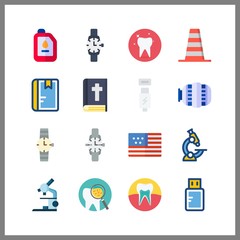 16 close icon. Vector illustration close set. united states and watch icons for close works