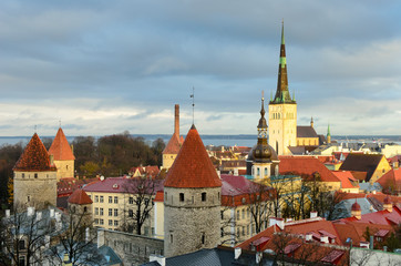 A view from hill over Tallinn city. - 225064383