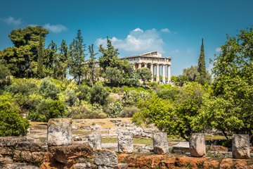 Temple of Hephaestus in Agora, Athens, Greece