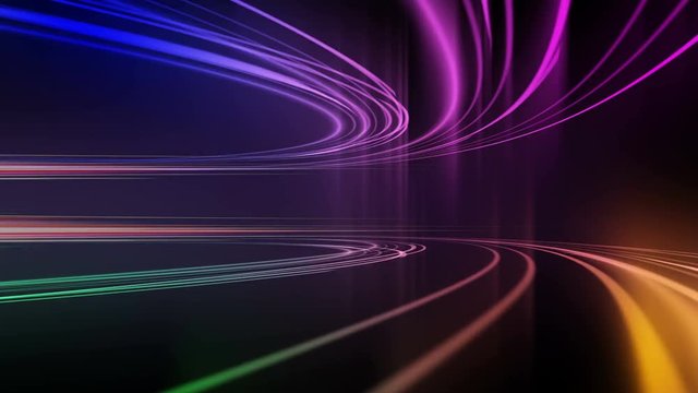 Movement of long light on black , Ready transparent effect for post production