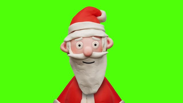 winkender Weihnachtsmann aus Knete – Animation  mit Greenscreen