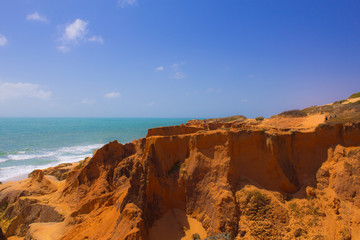 Watching the beach from above the cliffs