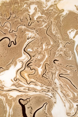  mixing white and brown paint