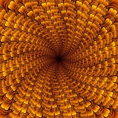 Obraz premium Beautiful Symmetrical fractal flower, digital artwork for creative graphic design