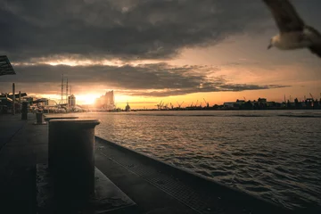 Hamburg -  Hafen - Sonnenaufgang © m.mphoto
