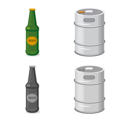 Isolated object of pub and bar symbol. Collection of pub and interior stock symbol for web.