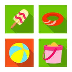 Isolated object of equipment and swimming logo. Set of equipment and activity vector icon for stock.