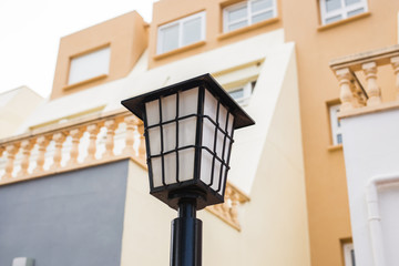 Fototapeta na wymiar Street lamp outdoor. Old Fashioned Street Light