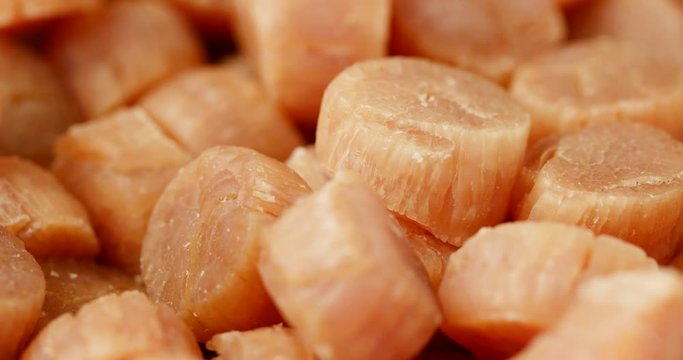 Rotate stack of dry scallop