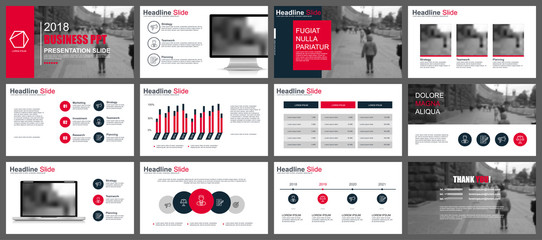 Business presentation slides templates from infographic elements. Can be used for presentation, flyer and leaflet, brochure, corporate report, marketing, advertising, annual report, banner, booklet.