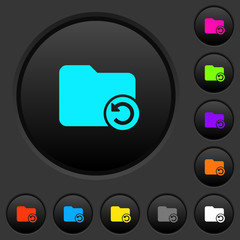 Undo directory last operation dark push buttons with color icons